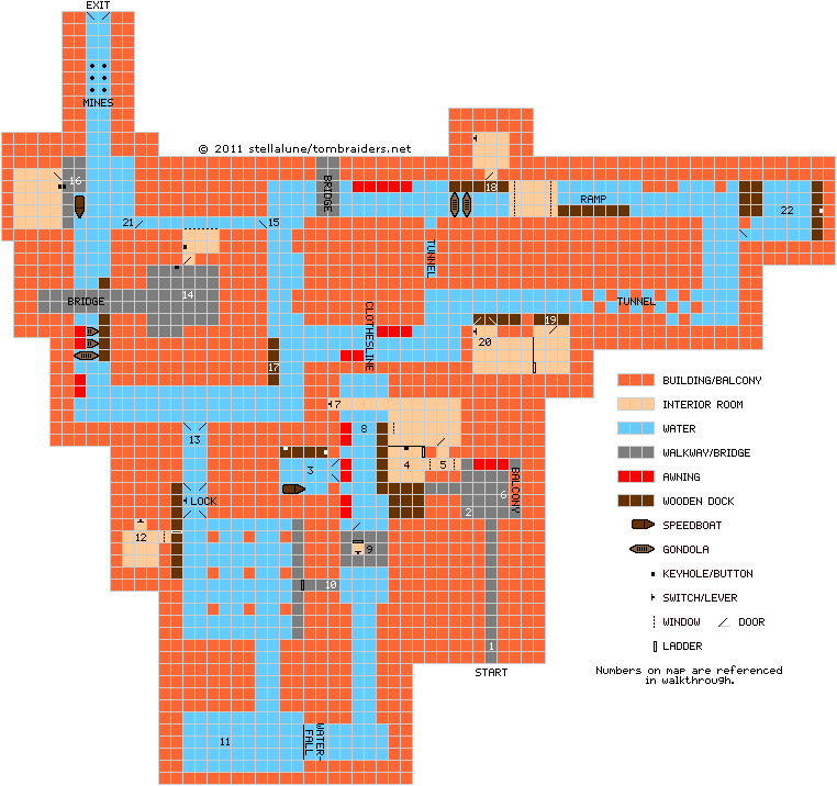 mapa de Venice en Tomb Raider II
